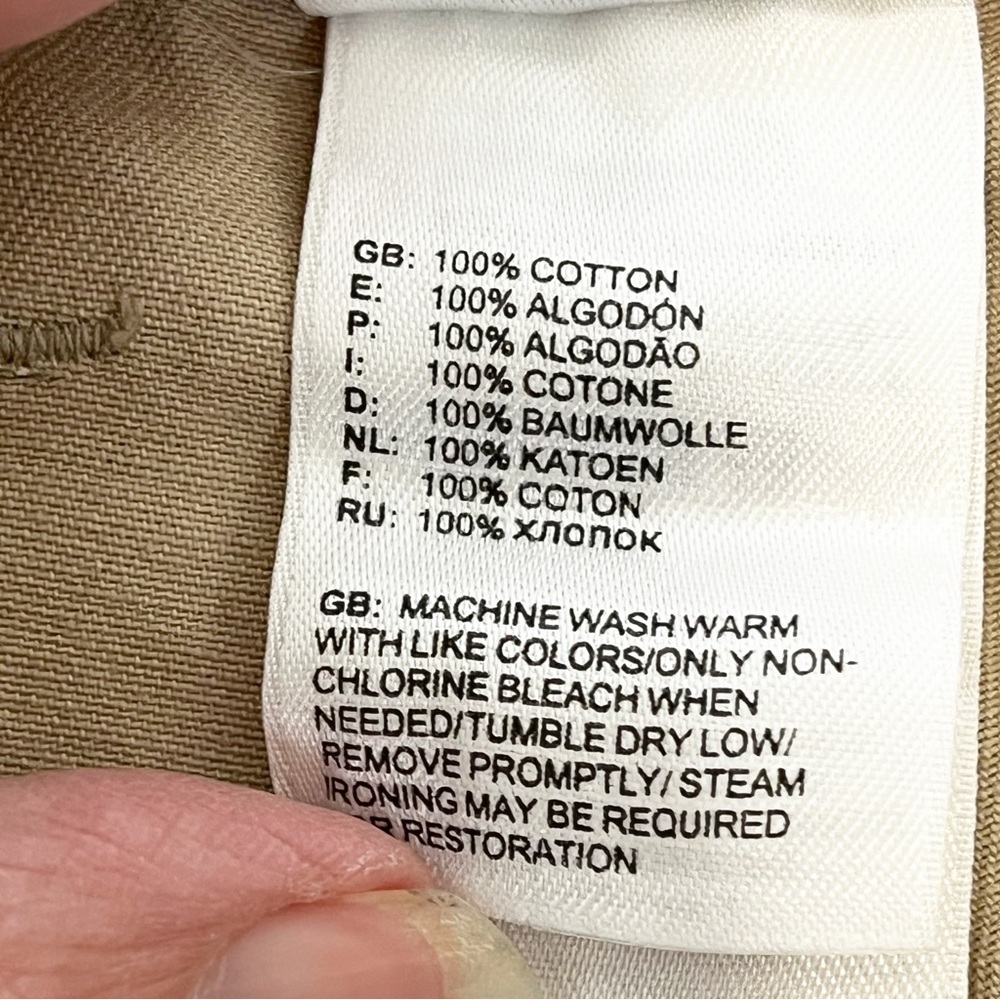 The North Face Pants Beige Tan Cotton Flat Front Size 34 - Picture 5 of 5